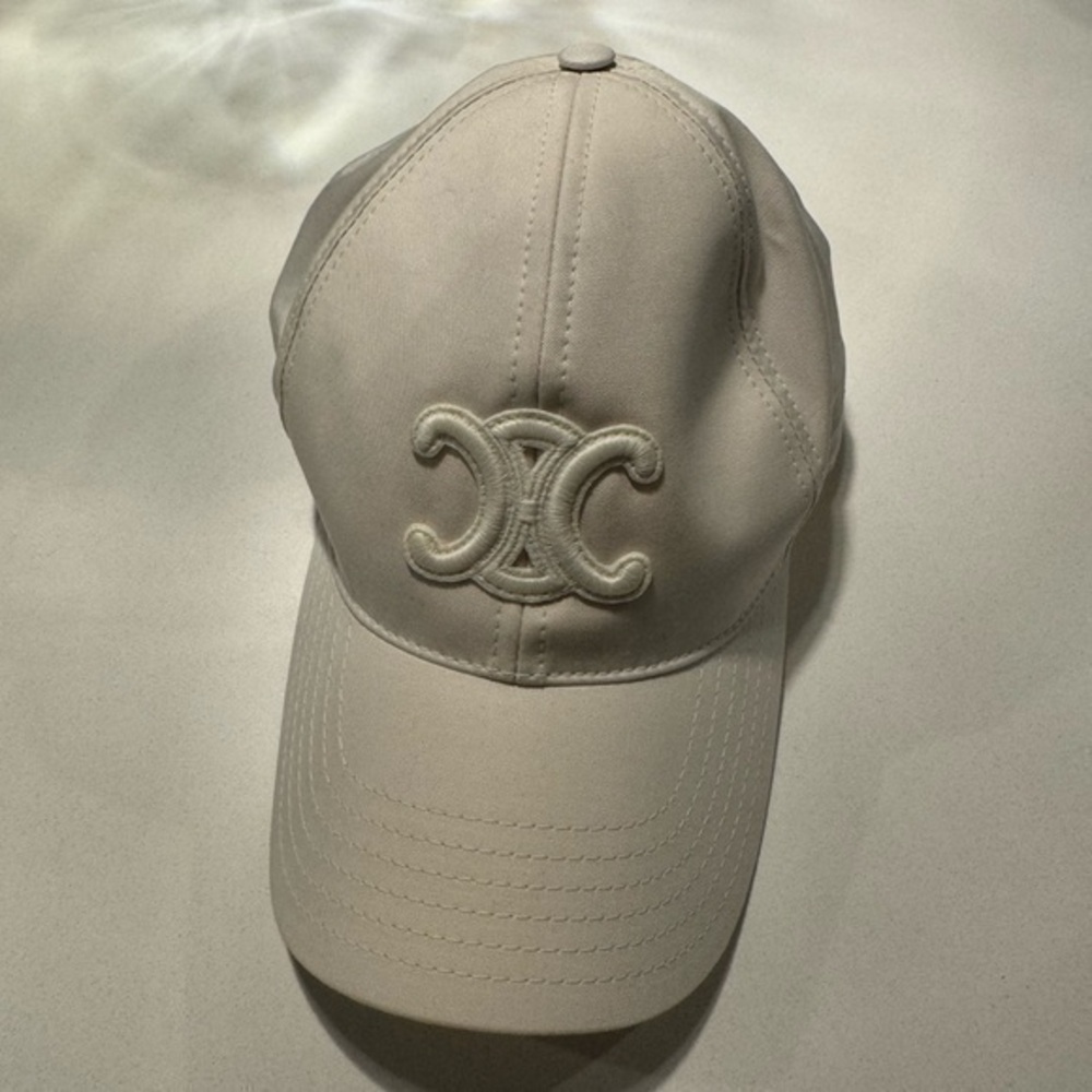 TRIOMPHE COTTON BASEBALL CAP in Crème (ECRU) size small
